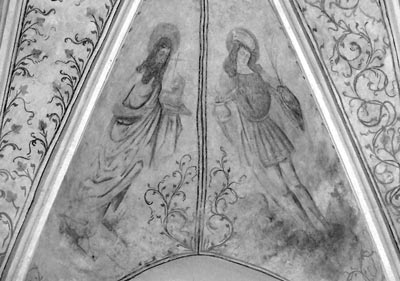 Deckenbild des hl. Johannes und des hl. Vitus im Altarraum der St.-Vitus Kirche in Lathen
